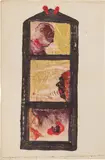 Ernst Len, Untitled, monotype; framed