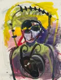 Alois Mosbacher, Untitled, 1982, mixed media on paper; framed