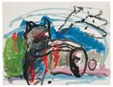 Alois Mosbacher, Untitled, 1982, mixed media on paper; unframed