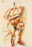 Fritz Martinz, Untitled, 1971, mixed media on paper; unframed