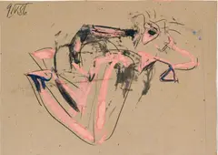 Jürgen Messensee, Untitled, 1986, mixed media on paper; framed