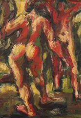 Fritz Martinz, Nude from the back, 1963, oil on canvas; framed