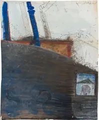 Maria Moser, Untitled, mixed media on paper; framed