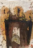 Alexander Netusil, Untitled, 1993, mixed media on paper; unframed