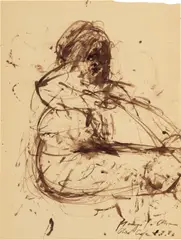 Untitled by Valentin Oman, 1983, India ink on paper; framed, sold Mar 2024