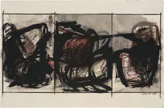 Alois Riedl, Untitled, 1983, mixed media on paper; framed