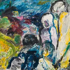 Erwin Reiter, Hommage à Trackl Blaubart 2000, 1986, oil on canvas; framed
