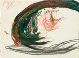 Franz Ringel, Untitled, mixed media on paper; unframed