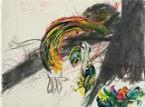 Franz Ringel, Untitled, 1990, mixed media on paper; framed