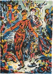 Roman Scheidl, Untitled, 1983, mixed media on laid paper; framed