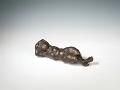Rudolf Schwaiger, Lying woman, 1973, bronze