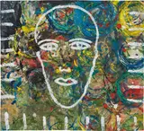 Franz Schwarzinger, Untitled, 1988, mixed media on paper; framed