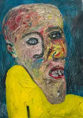 Untitled by Franz Schwarzinger, 1982, oil on board; framed, sold Mar 2024