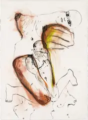 Franz Schwarzinger, Untitled, 1990, mixed media on paper; framed