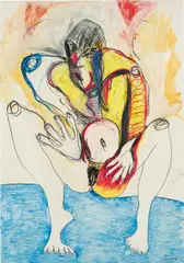 Franz Schwarzinger, Untitled, 1985/86, mixed media on thin cardboard; unframed
