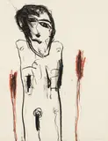 Franz Schwarzinger, Untitled, 1988, mixed media on paper; unframed