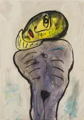 Franz Schwarzinger, Untitled, 1989, mixed media on paper; unframed