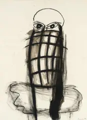 Franz Schwarzinger, Untitled, 1992, mixed media on paper; unframed