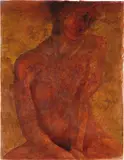 Erich Smodics, Donna Rosso, 1982, mixed media on paper; unframed