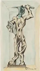 Adolf Vallazza, Untitled, 1967, mixed media on paper; unframed