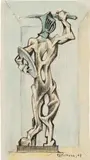 Adolf Vallazza, Untitled, 1967, mixed media on paper; unframed