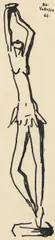 Adolf Vallazza, Untitled, 1962, India ink on paper; unframed