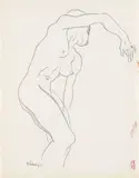 Adolf Vallazza, Untitled (mixed lot: 3 drawings), 1963, ball-point pen on paper; unframed