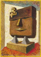 Adolf Vallazza, Untitled, 1987, mixed media on paper; unframed