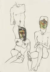 unknown Artist, Untitled, mixed media on paper; unframed