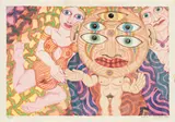 Robert Zeppel-Sperl, Argus, 1983, mixed media on paper; framed