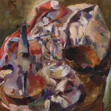Albert Paris Gütersloh, Still life with violin