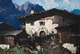 Oskar Mulley, Berghof, c. 1930, oil on canvas; framed