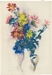 Gerhardt Frankl, Flowers in vase, 1931, watercolour on paper; framed