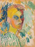 Kurt Absolon, Self-portrait, c. 1948, oil on paper on cardboard; framed