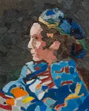 Gustav Hessing, The laplander, 1963, oil on canvas; framed