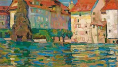 Willy Eisenschitz, Lucerne, c. 1918, oil on press board; framed