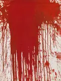 Hermann Nitsch, Untitled, 1986, emulsion paint on jute; unframed
