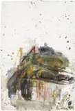 Martha Jungwirth, Untitled (Bali), 1998, mixed media on laid paper; framed