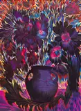Ernst Fuchs, Untitled (floral still life), 1987, oil on canvas; framed