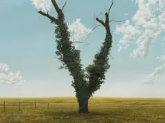 Gerhard Gepp, Tree, 1980, oil on canvas; framed