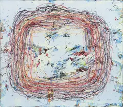 Drago J. Prelog, Lose geflochten, 2010, acrylic on canvas; framed