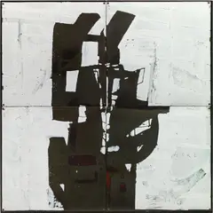 Giselbert Hoke, Untitled, 2001, enamel on copper sheet, screwed on wooden frame; unframed