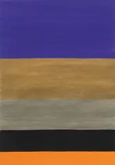 Untitled by Heimo Zobernig, 1991, oil, mixed media on paper; framed, sold Nov 2023