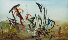 Soshana Afroyim, Chinese tiger, 1963, oil on canvas