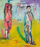 Alois Mosbacher, Two figures, 1982, oil on canvas; unframed
