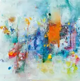 Sinasi Bozatli, The Riviera Palmarine, 2019, acrylic on canvas; unframed