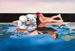 Martin Schnur, Ihm gegenüber, 2022, oil on canvas; framed