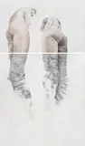 Ramona Schnekenburger, Woman and man (2-part), 2018, mixed media on canvas; unframed
