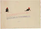 Franz West, Body Typs * Feminin. Zu A. Kaprow's Typs, 1976/1981, mixed media on paper; unframed