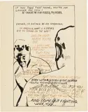If you take that name, you're no longer my son! by Raymond Pettibon, 1992, India ink on paper; unframed, offered Nov 2023